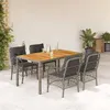 Image de vidaXL Ensemble à manger de jardin 5 pcs avec coussins Gris 3212050
