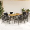 Image de vidaXL Ensemble à Manger de Jardin avec Coussins 7 pcs, Table et Chaises de Patio, Meubles d'Extérieur Terrasse, Moderne, 3212051