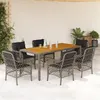 Image de vidaXL 7-delige Tuinset met kussens poly rattan grijs3212052