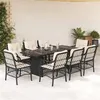 Image de vidaXL Ensemble à Manger de Jardin avec Coussins 9 pcs, Table et Chaise de Terrasse, Meubles de Patio, Mobilier d'Extérieur, 3212055