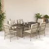 Image de vidaXL Ensemble à Manger de Jardin avec Coussins 7 pcs, Table et Chaise de Terrasse, Meubles de Patio, Mobilier d'Extérieur, 3212062