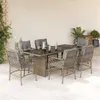 Image de vidaXL 7-delige Tuinset met kussens poly rattan gemengd beige3212064