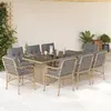 Image de vidaXL 9-delige Tuinset met kussens poly rattan gemengd beige3212065