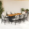 Image de vidaXL 9-delige Tuinset poly rattan zwart3212071