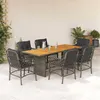 Image de vidaXL 7-delige Tuinset met kussens poly rattan grijs3212074