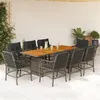 Image de vidaXL 9-delige Tuinset met kussens poly rattan grijs3212075
