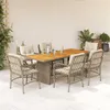 Image de vidaXL 7-delige Tuinset met kussens poly rattan beige3212076