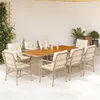 Image de vidaXL 9-delige Tuinset met kussens poly rattan beige3212077