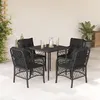 Image de vidaXL Ensemble à Manger de Jardin avec Coussins 5 pcs, Table et Chaises de Patio, Meubles d'Extérieur Terrasse, Moderne, 3212097