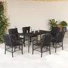 Image de vidaXL Ensemble à Manger de Jardin avec Coussins 7 pcs, Table et Chaises de Patio, Meubles d'Extérieur Terrasse, Moderne, 3212100