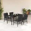 Image de vidaXL Ensemble à Manger de Jardin avec Coussins 5 pcs, Table et Chaises de Patio, Meubles d'Extérieur Terrasse, Moderne, 3212106