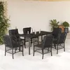 Image de vidaXL Ensemble à Manger de Jardin avec Coussins 7 pcs, Table et Chaises de Patio, Meubles d'Extérieur Terrasse, Moderne, 3212107
