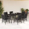 Image de vidaXL Ensemble à Manger de Jardin avec Coussins 7 pcs, Table et Chaises de Patio, Meubles d'Extérieur Terrasse, Moderne, 3212108