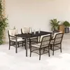 Image de vidaXL Ensemble à Manger de Jardin avec Coussins 5 pcs, Table et Chaises de Patio, Meubles d'Extérieur Terrasse, Moderne, 3212120