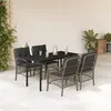 Image de vidaXL Ensemble à Manger de Jardin avec Coussins 5 pcs, Table et Chaises de Patio, Meubles d'Extérieur Terrasse, Moderne, 3212133