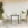 Image de vidaXL Ensemble de Bistro avec Coussins 3 pcs, Table et Chaises de Jardin, Ensemble de Meubles d'Extérieur Balcon, Moderne, 3212138