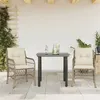 Image de vidaXL Ensemble de Bistro avec Coussins 3 pcs, Table et Chaises de Jardin, Ensemble de Meubles d'Extérieur Balcon, Moderne, 3212145