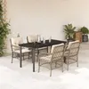 Image de vidaXL Ensemble à Manger de Jardin avec Coussins 5 pcs, Table et Chaises de Patio, Meubles d'Extérieur Terrasse, Moderne, 3212148