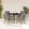 Image de vidaXL 5-delige Tuinset met kussens poly rattan gemengd beige3212153