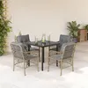 Image de vidaXL 5-delige Tuinset met kussens poly rattan gemengd beige3212160