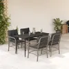 Image de vidaXL 5-delige Tuinset met kussens poly rattan lichtgrijs3212168
