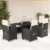 Image de vidaXL Ensemble à Manger de Jardin avec Coussins 7 pcs, Table et Chaises avec Dossier Réglable, Meubles d'Extérieur Patio 3212198