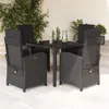 Image de vidaXL 5-delige Tuinset met kussens poly rattan zwart3212204