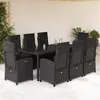 Image de vidaXL Ensemble à Manger de Jardin avec Coussins 9 pcs, Table et Chaises avec Dossier Réglable, Meubles d'Extérieur Patio 3212210