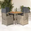 Image de vidaXL 5-delige Tuinset met kussens poly rattan grijs3212241