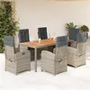 Image de vidaXL 7-delige Tuinset met kussens poly rattan grijs3212245