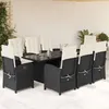 Image de vidaXL Ensemble à Manger de Jardin avec Coussins 9 pcs, Table et Chaises avec Dossier Réglable, Meubles d'Extérieur Patio 3212249