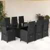 Image de vidaXL Ensemble à Manger de Jardin avec Coussins 9 pcs, Table et Chaises avec Dossier Réglable, Meubles d'Extérieur Patio 3212252