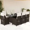 Image de vidaXL Ensemble à Manger de Jardin avec Coussins 9 pcs, Table et Chaises avec Dossier Réglable, Meubles d'Extérieur Patio 3212255