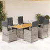 Image de vidaXL 7-delige Tuinset met kussens poly rattan grijs3212278