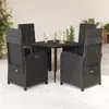 Image de vidaXL Ensemble à Manger de Jardin avec Coussins 5 pcs, Table et Chaises avec Dossier Réglable, Meubles d'Extérieur Patio 3212311
