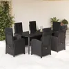 Image de vidaXL Ensemble à Manger de Jardin avec Coussins 7 pcs, Table et Chaises avec Dossier Réglable, Meubles d'Extérieur Patio 3212327