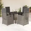 Image de vidaXL Ensemble à Manger de Jardin avec Coussins 5 pcs, Table et Chaises avec Dossier Réglable, Meubles d'Extérieur Patio 3212361