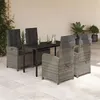 Image de vidaXL Ensemble à Manger de Jardin avec Coussins 5 pcs, Table et Chaises avec Dossier Réglable, Meubles d'Extérieur Patio 3212363