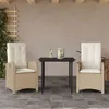 Image de vidaXL Ensemble à Manger de Jardin avec Coussins 3 pcs, Table et Chaises avec Dossier Réglable, Meubles d'Extérieur Patio 3212370
