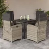 Image de vidaXL Ensemble à Manger de Jardin avec Coussins 5 pcs, Table et Chaises avec Dossier Réglable, Meubles d'Extérieur Patio 3212421