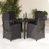Image de vidaXL 5-delige Tuinset met kussens poly rattan zwart3212457