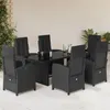 Image de vidaXL Ensemble à Manger de Jardin avec Coussins 7 pcs, Table et Chaises avec Dossier et Repose-pied Réglables 3212488