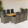 Image de vidaXL 9-delige Tuinset met kussens poly rattan grijs3212507