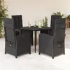 Image de vidaXL Ensemble à Manger de Jardin avec Coussins 5 pcs, Table et Chaises avec Dossier et Repose-pied Réglables, Meubles 3212529