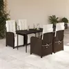 Image de vidaXL Ensemble à Manger de Jardin avec Coussins 5 pcs, Table et Chaise de Terrasse, Meubles de Patio, Mobilier d'Extérieur, 3212544