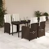 Image de vidaXL Ensemble à Manger de Jardin avec Coussins 5 pcs, Table et Chaise de Terrasse, Meubles de Patio, Mobilier d'Extérieur, 3212551