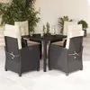Image de vidaXL 5-delige Tuinset met kussens poly rattan zwart3212627