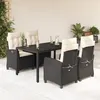 Image de vidaXL Ensemble à Manger de Jardin avec Coussins 5 pcs, Table et Chaises avec Dossier Réglable, Meubles d'Extérieur, 3212629