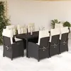 Image de vidaXL Ensemble à Manger de Jardin avec Coussins 9 pcs, Table et Chaises avec Dossier Réglable, Meubles d'Extérieur, 3212633