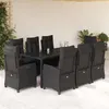 Image de vidaXL Ensemble à Manger de Jardin avec Coussins 9 pcs, Table et Chaises avec Dossier Réglable, Meubles d'Extérieur, 3212643